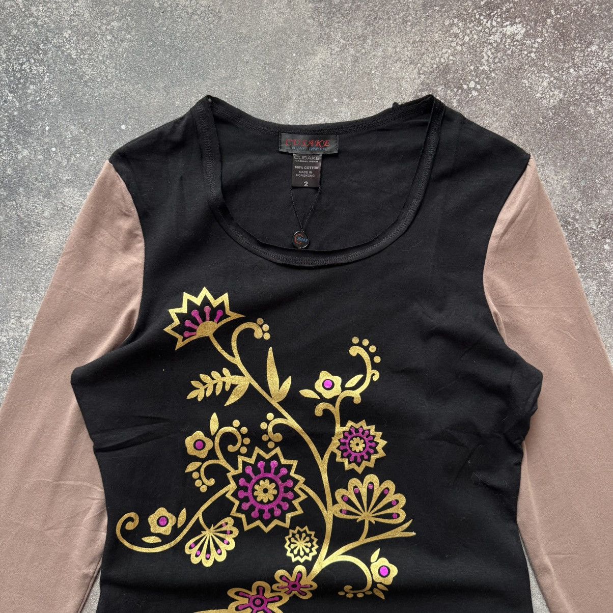 Hysteric Glamour 2000’s Aesthetic Vintage Y2K Floral Long Sleeve Top Size M / US 6-8 / IT 42-44 - 3 Thumbnail