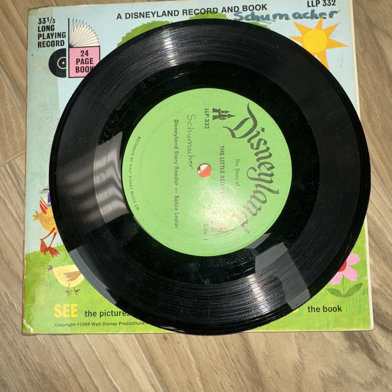 Other The Little Red Hen Disneyland Record And Book Vinyl New Size ONE SIZE - 4 Thumbnail