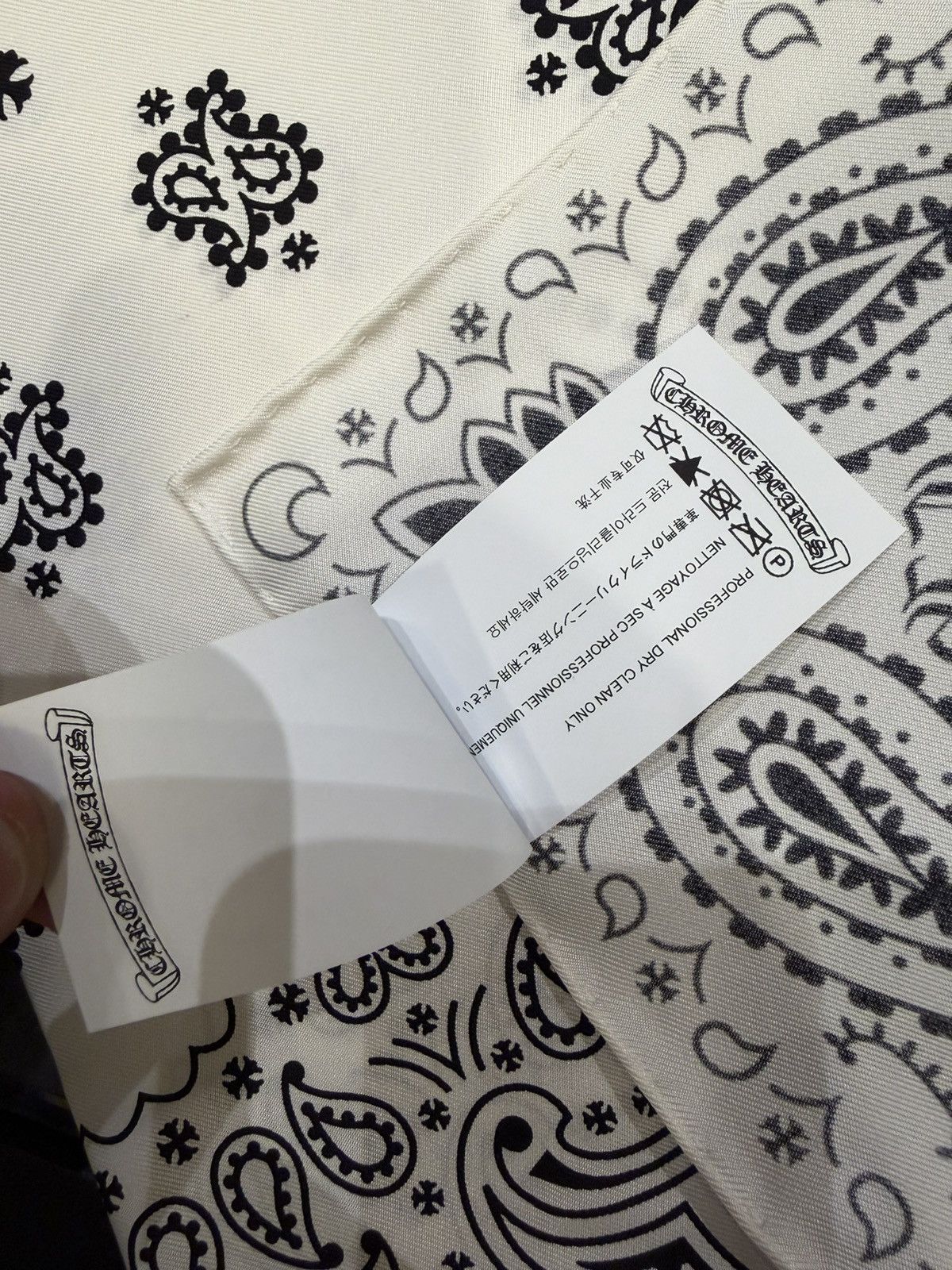 Chrome Hearts Chrome Hearts Silk Bandana - White Size ONE SIZE - 3 Thumbnail