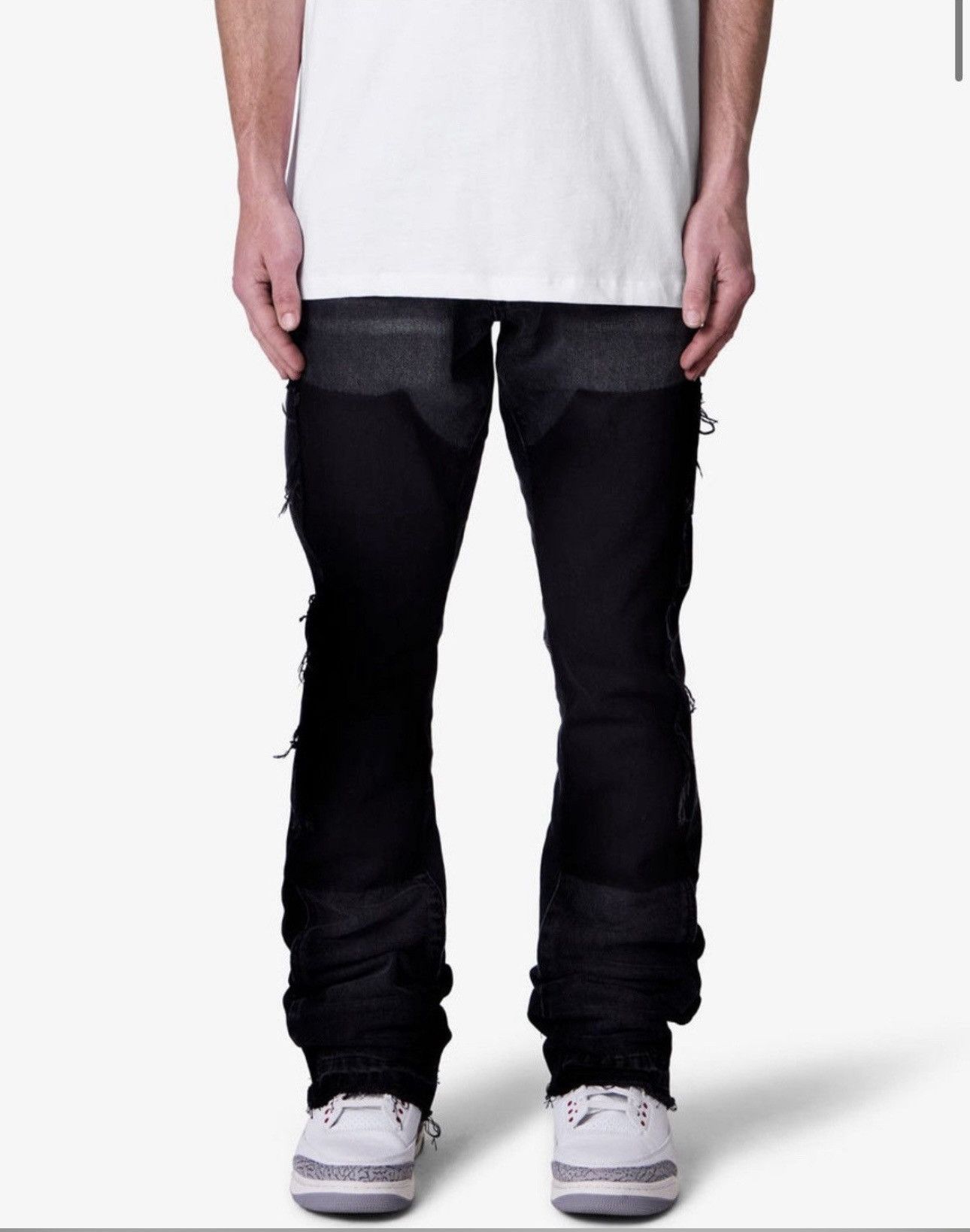 MNML Black Carpenter tattered jeans Size US 36 / EU 52 - 2 Thumbnail