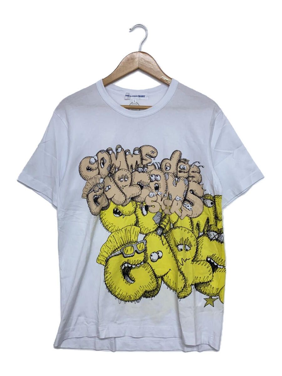 Comme des Garcons Shirt T-Shirts Printed Cotton Short Sleeve White