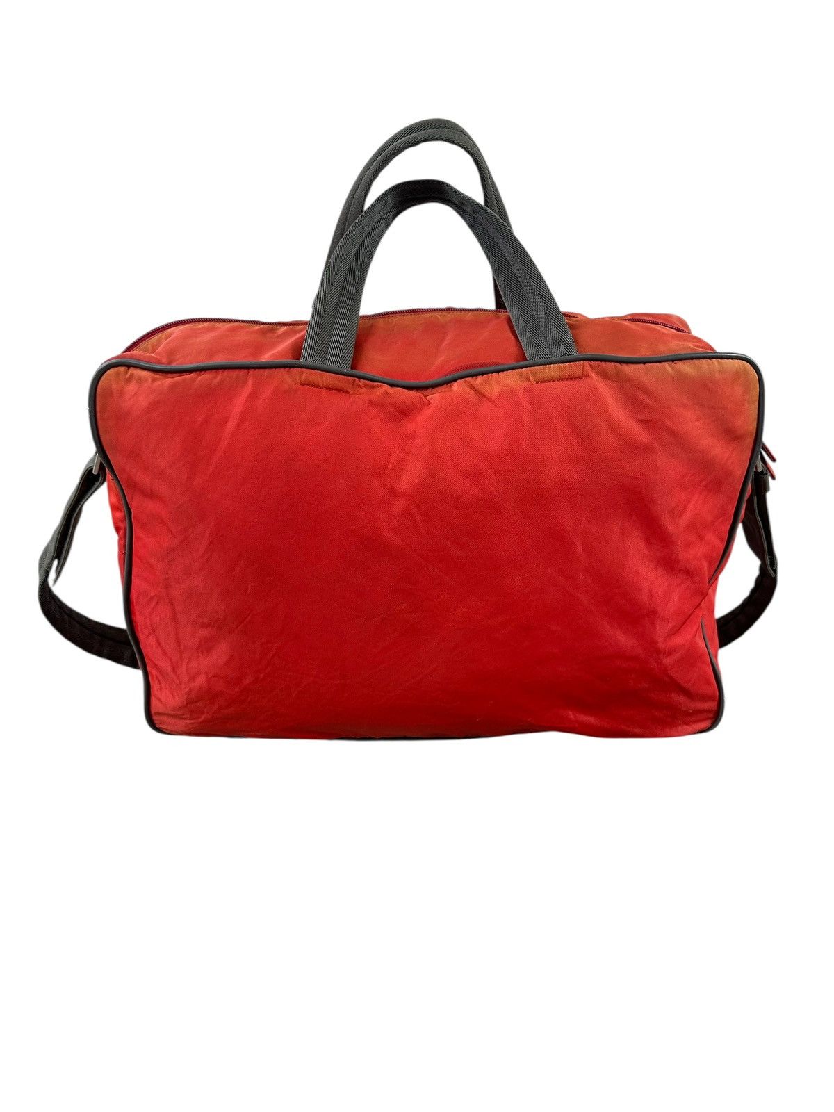 Prada Vtg Prada sport red nylon hand bag sun fadep Size ONE SIZE - 2 Thumbnail