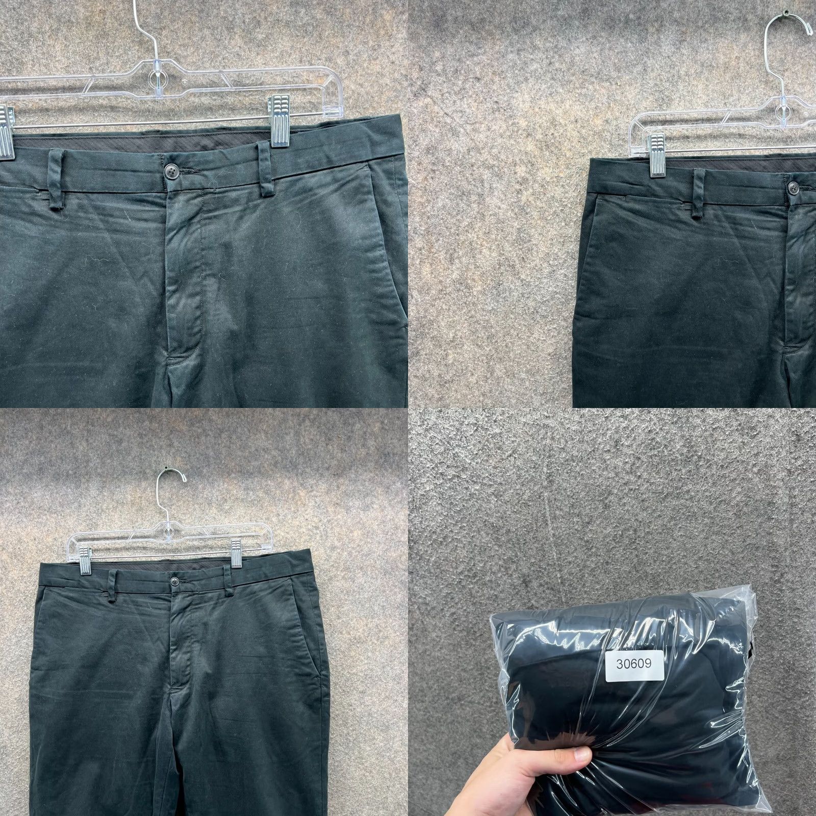 Polo Ralph Lauren Vintage Polo Ralph Lauren Pants Mens 34x32 Black Chino Flat Front Stretch Slim Canvas Size US 34 / EU 50 - 8 Thumbnail