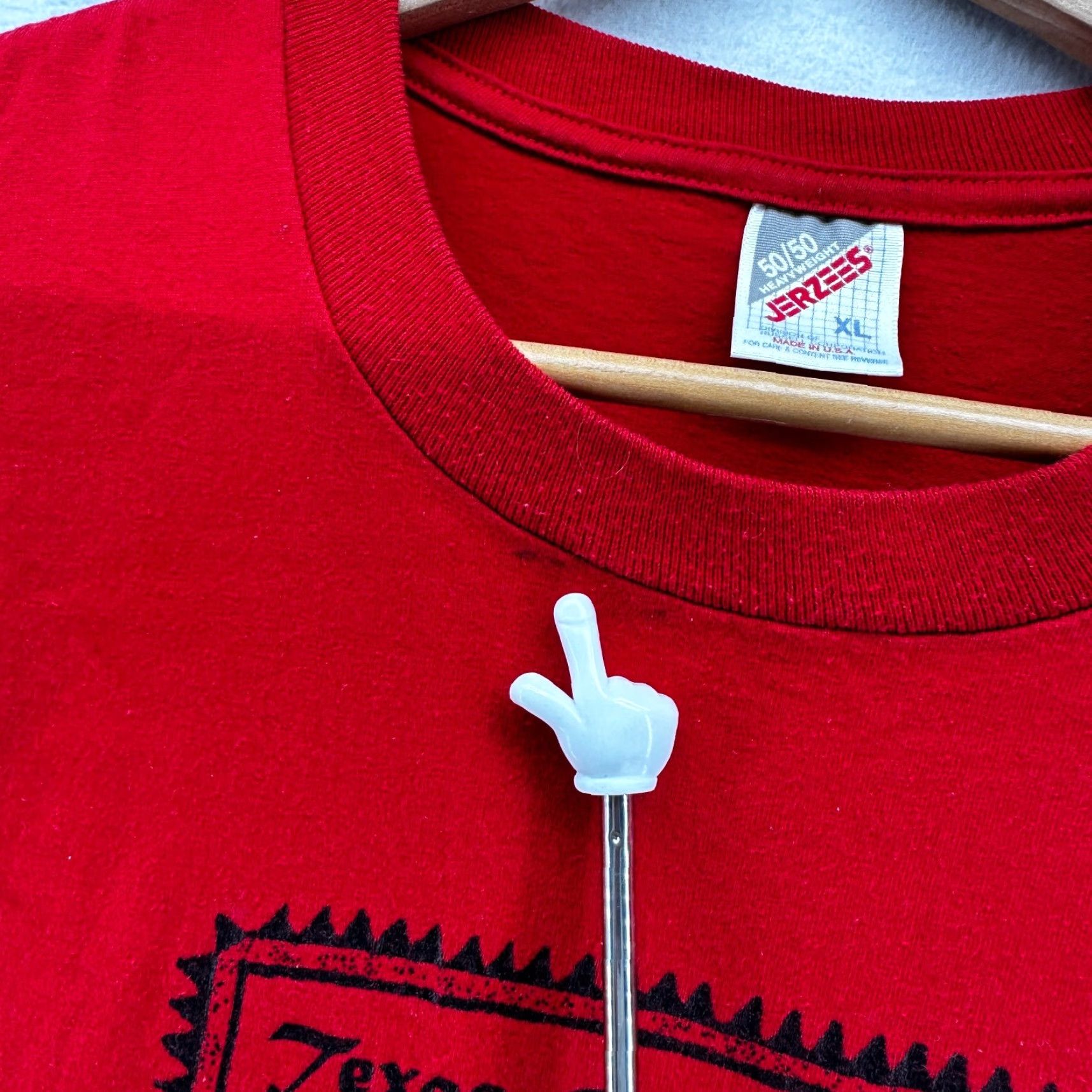 Jerzees VINTAGE Jerzees T-Shirt Red Men's XL Texas Camp 94 Heavyweight Short Sleeve Mens Size US XL / EU 56 / 4 - 7 Thumbnail