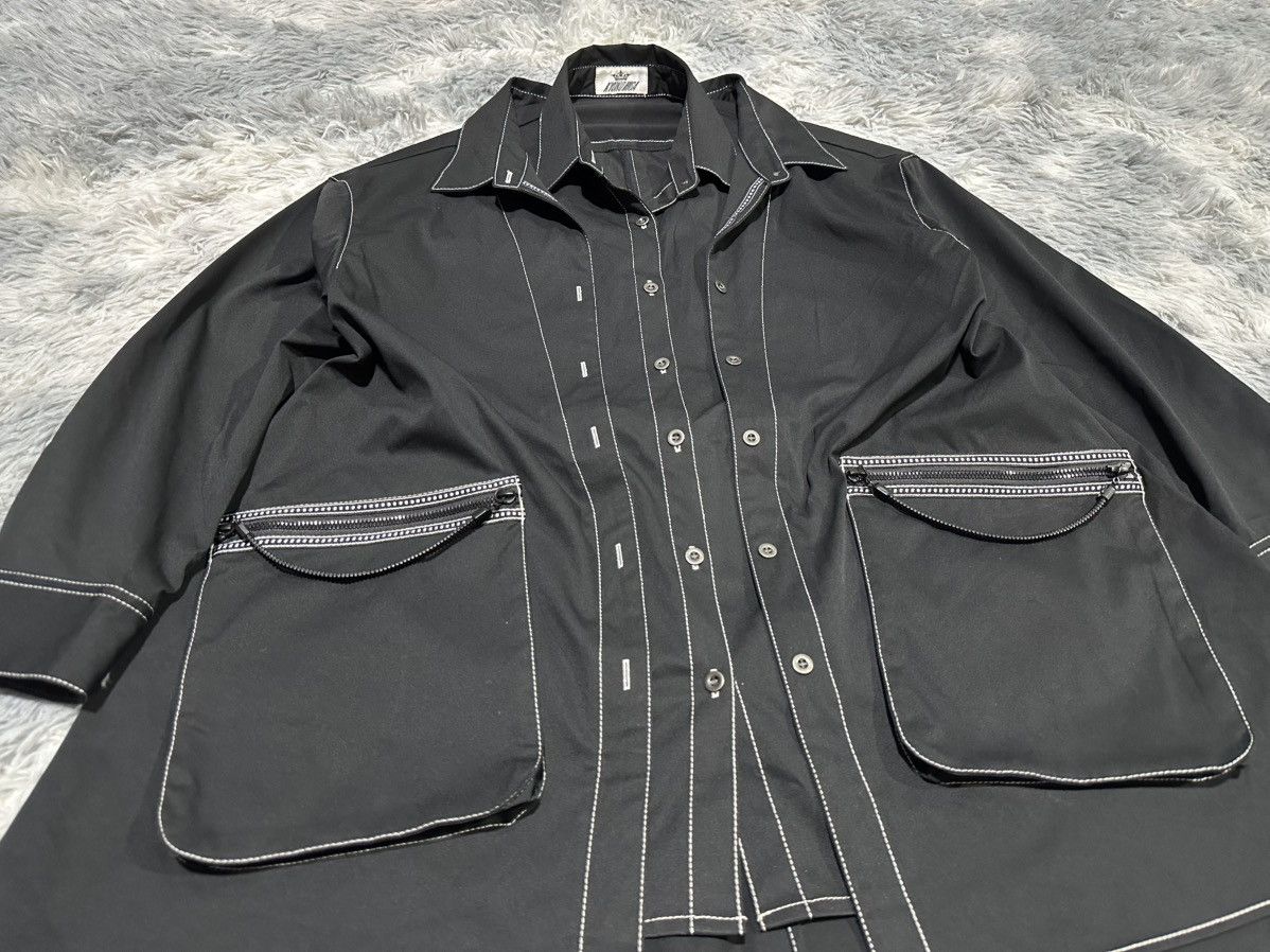 Japanese Brand 🔥Japanese Designer Kyoko Higa Double Layer Over Shirt Jacket Size US L / EU 52-54 / 3 - 6 Thumbnail