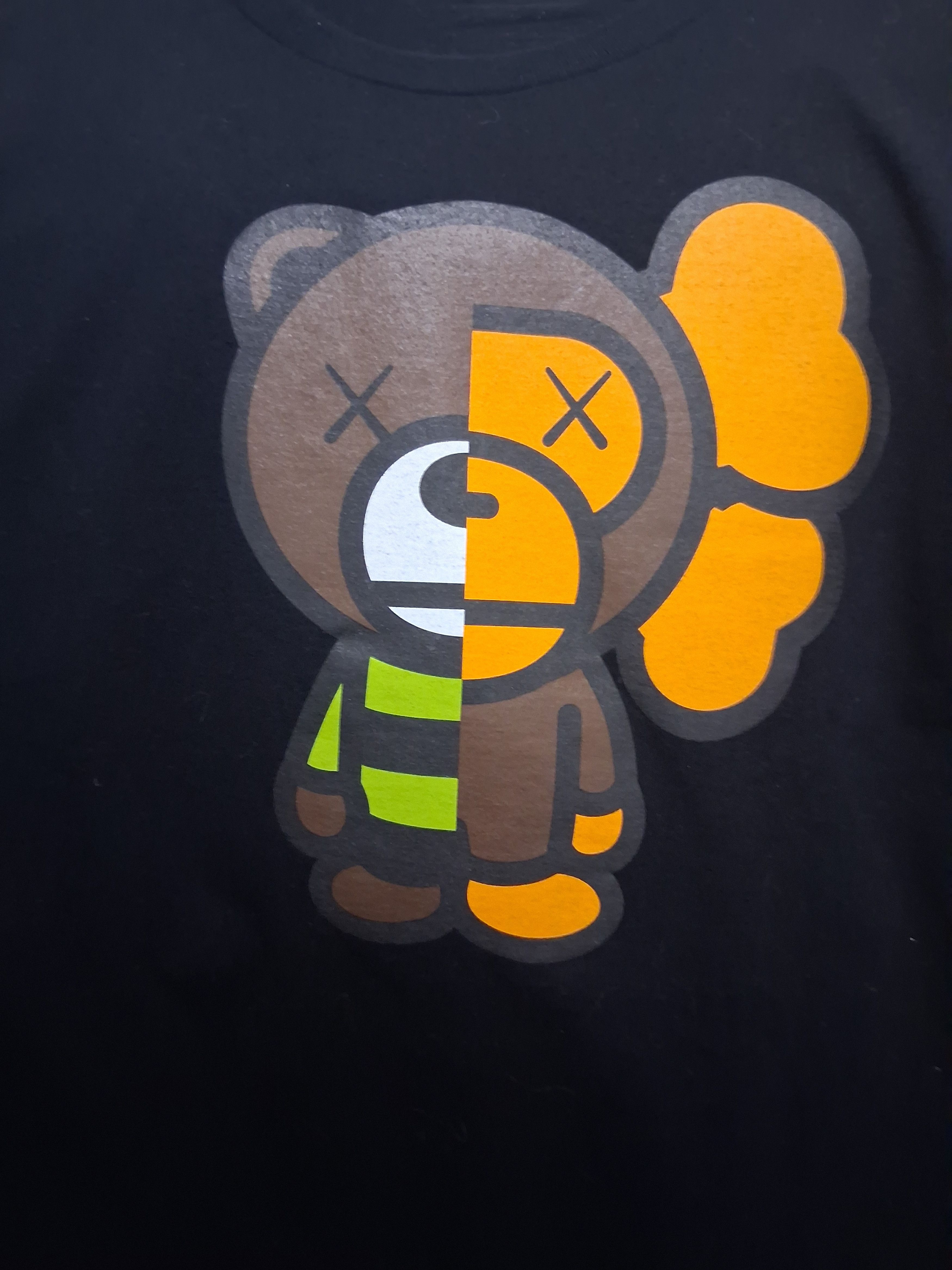 Bape × Vintage Vintage Bape x Kaws Baby Milo Ringer T Shirt Size L