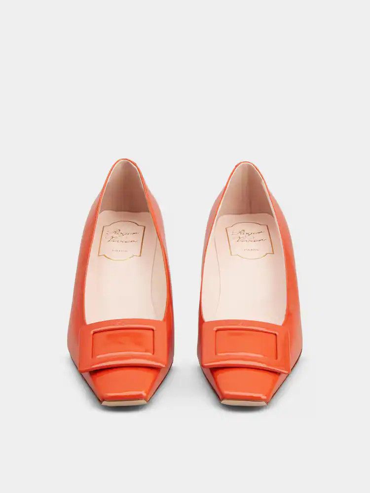 Roger Vivier o1s22i1n0824 Patent Leather Belle 45 Pumps in Red Size US 8 / IT 38 - 7 Thumbnail