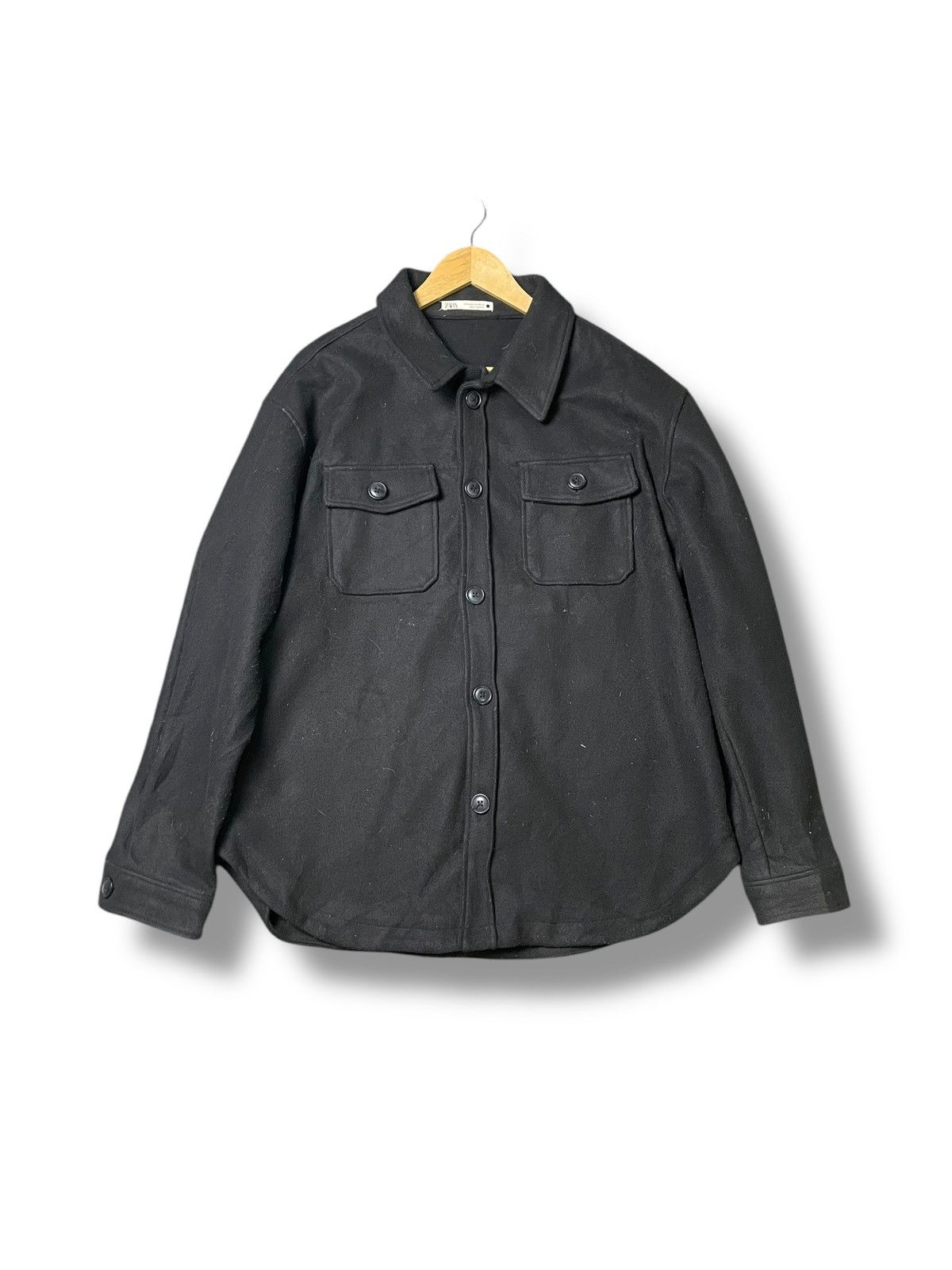 Vintage × Zara Vintage Zara Casual Wool Button Up (50) Size US XL / EU 56 / 4 - 1 Thumbnail