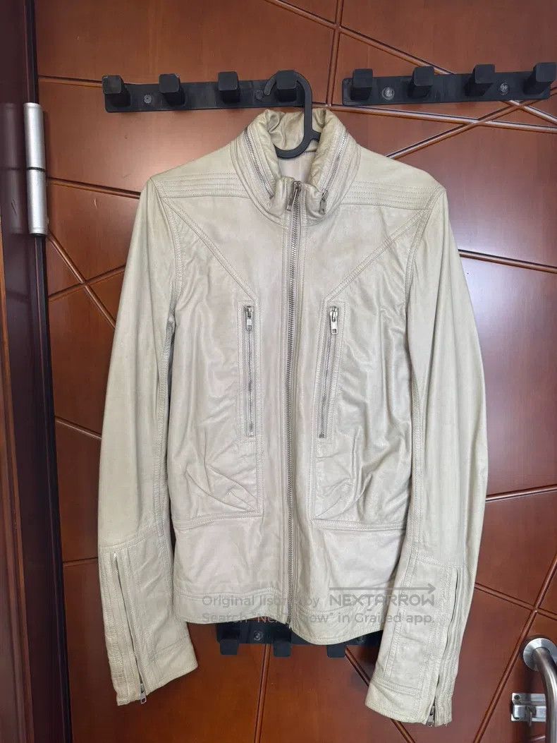 Rick Owens Rick Owens Pearl White Jacket Leather Size M / US 6-8 / IT 42-44 - 1 Thumbnail