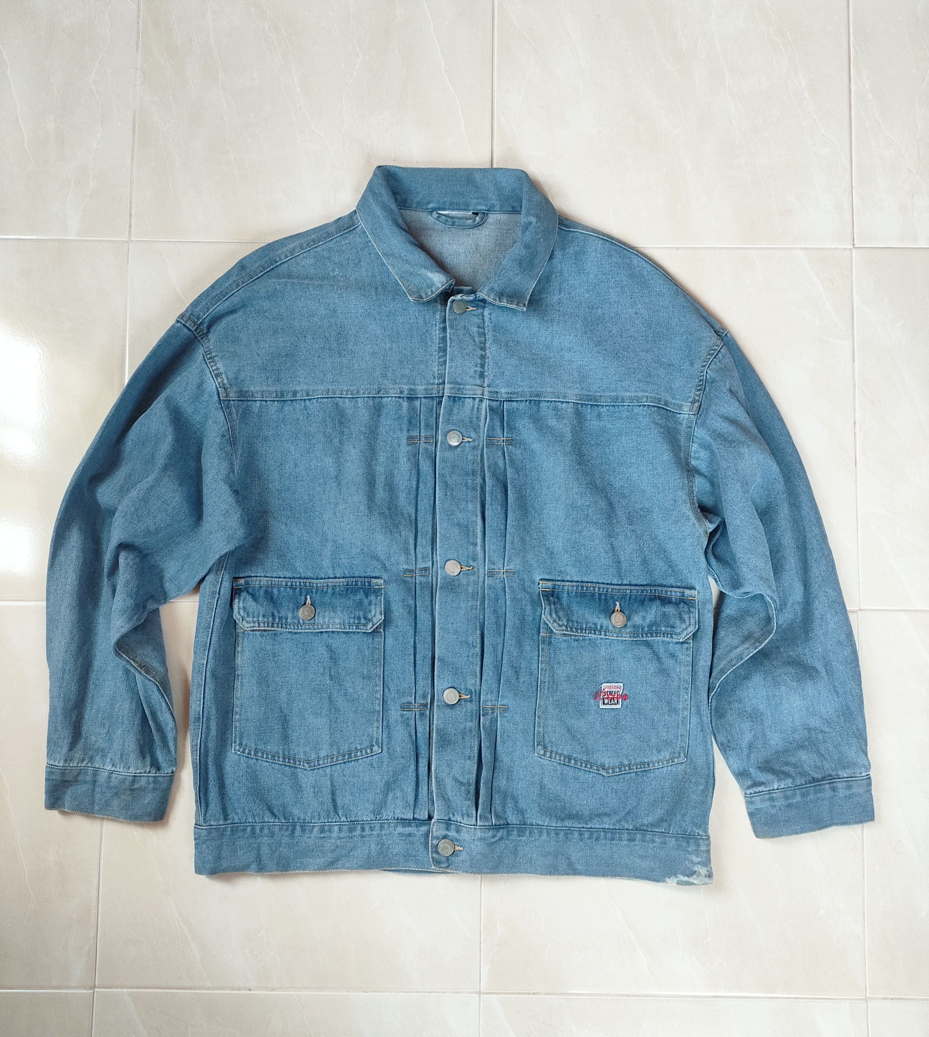 Vision Streetwear Distress Denim Jacket International