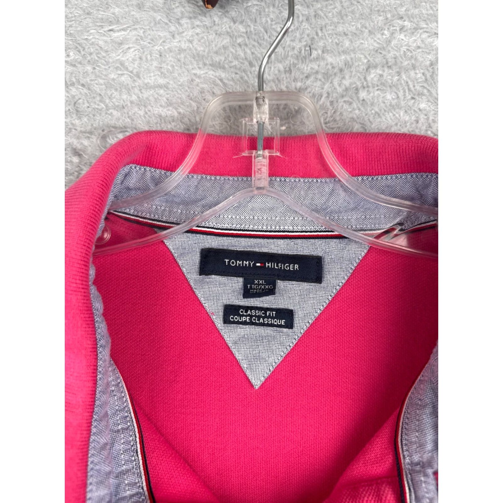 Tommy Hilfiger Tommy Hilfiger Polo Shirt Men 2XL Pink Classic Fit 100% Cotton Jersey Size US XXL / EU 58 / 5 - 7 Thumbnail