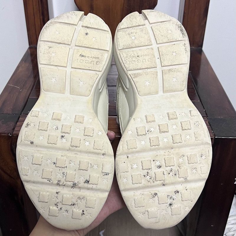 Gucci Gucci Rhyton Leather Dad Sneakers in Ivory - Size US 8.5 / EU 41-42 - 4 Thumbnail