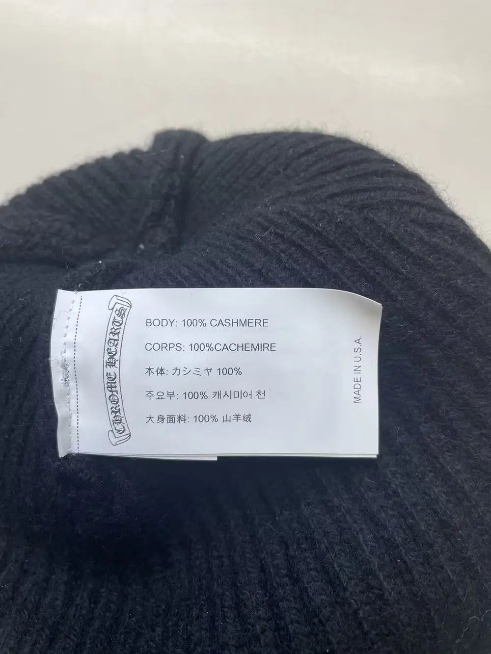 Chrome Hearts Chrome Hearts Cashmere CH Cross LOGO Black Beanie Size ONE SIZE - 10 Thumbnail