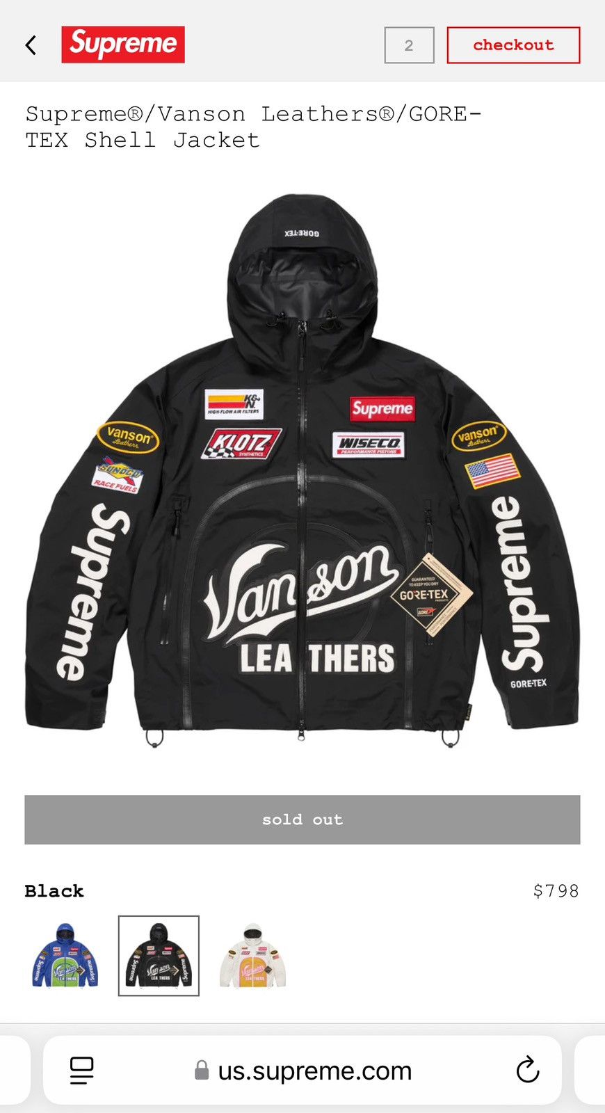 Goretex × Supreme Supreme GORE-TEX PACLITE® Lightweight