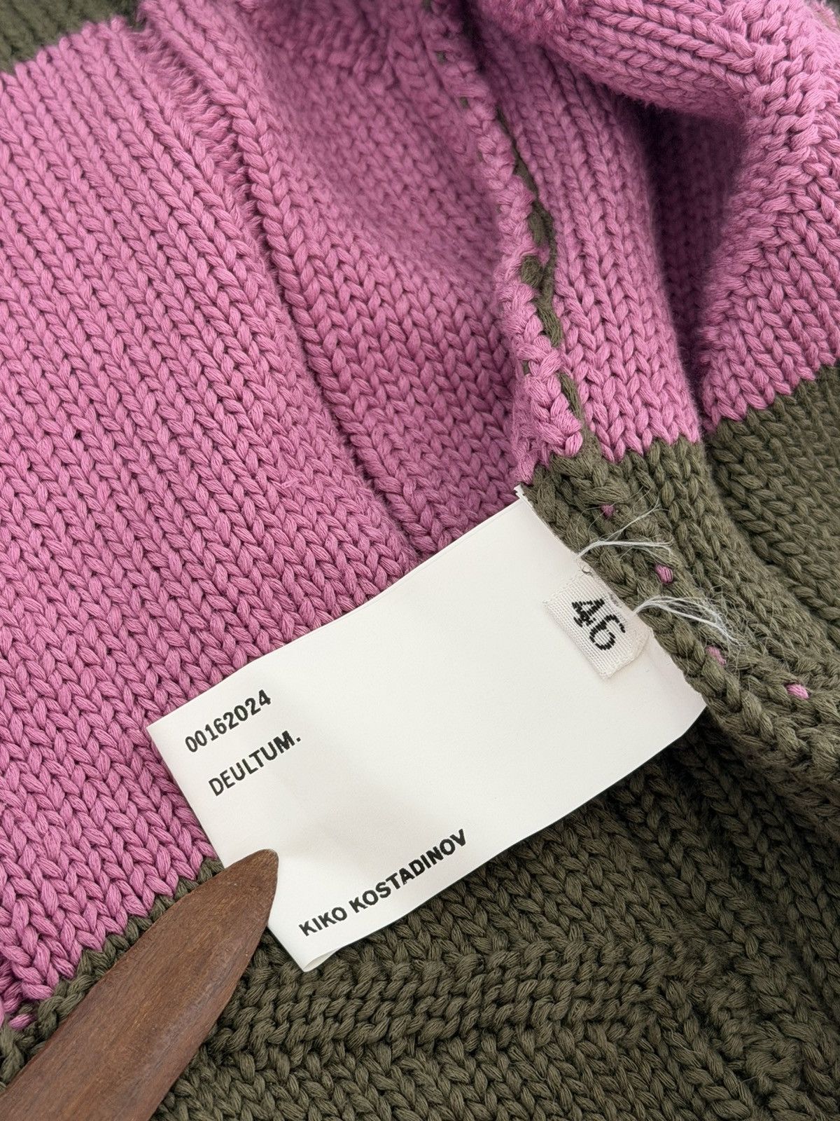Kiko Kostadinov Kiko Kostadinov Pink & Khaki Merli Cardigan Size US S / EU 44-46 / 1 - 5 Thumbnail