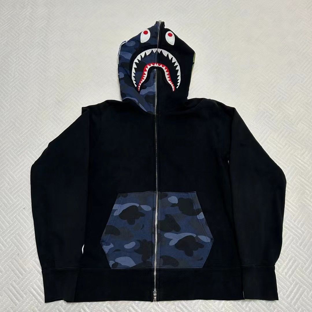Bape COLOR CAMO SHARK FULL ZIP HOODIE Size US M / EU 48-50 / 2 - 1 Thumbnail