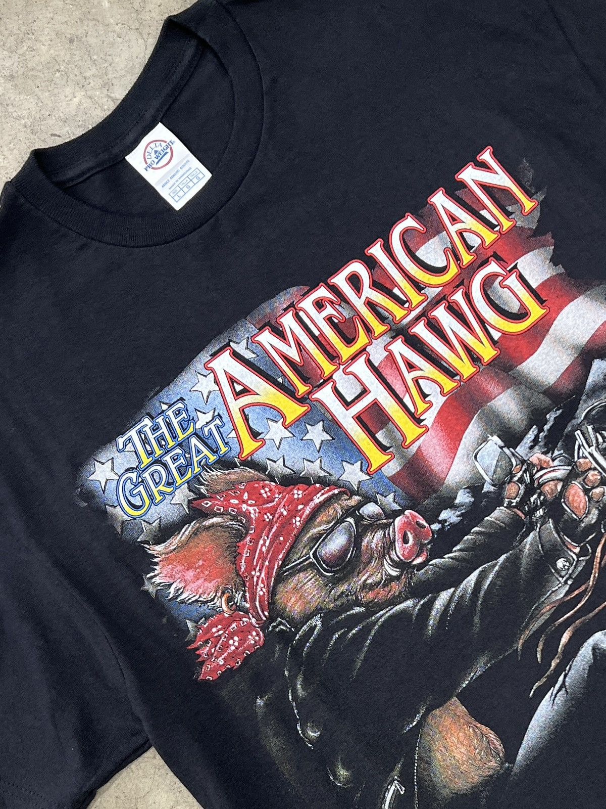 Vintage Vintage Great American Hawg Motorcycle American Flag Large Size US L / EU 52-54 / 3 - 1 Thumbnail