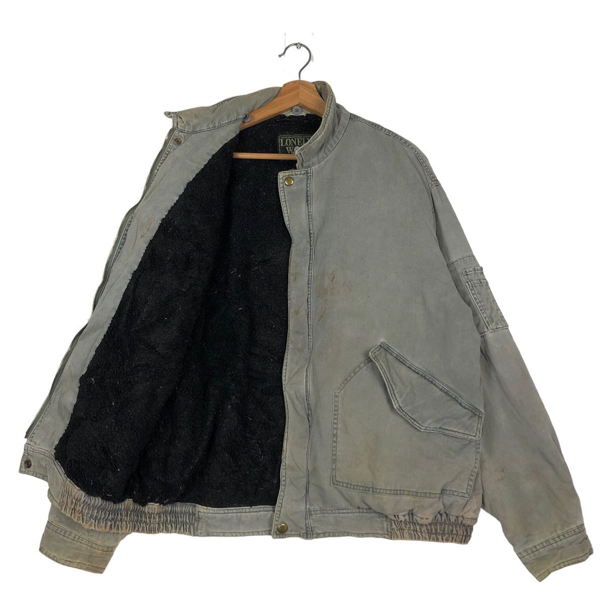 Japanese Brand 🔥Vtg Bomber Jacket Worker Lonely Wolf Japan Made Size US L / EU 52-54 / 3 - 11 Thumbnail