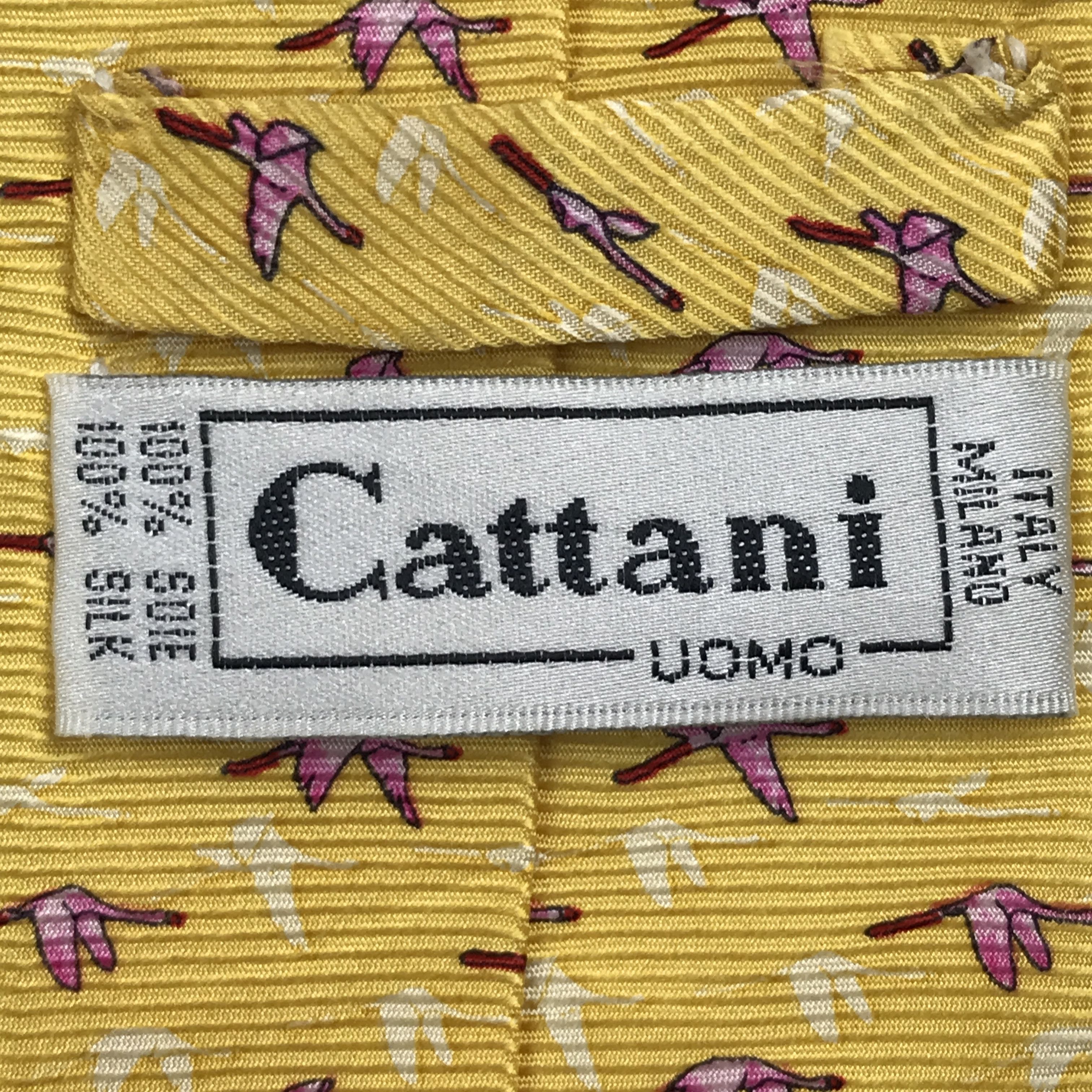 Designer × Vintage Vintage Cattani Uomo Silk Necktie Size ONE SIZE - 6 Thumbnail