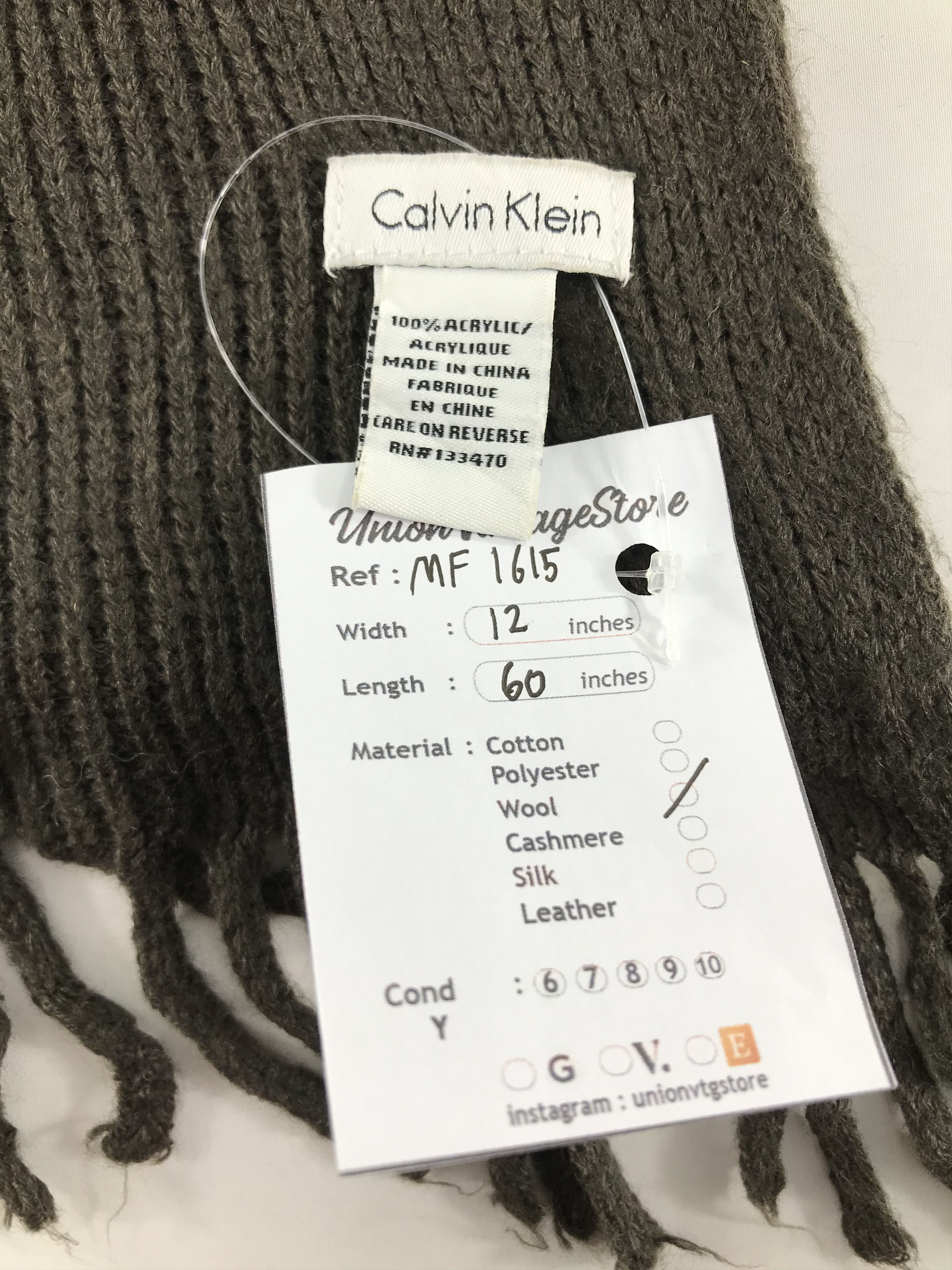Calvin Klein Vintage Calvin Klein Scarf/Muffler/Neckwear MF1615 Size ONE SIZE - 4 Thumbnail