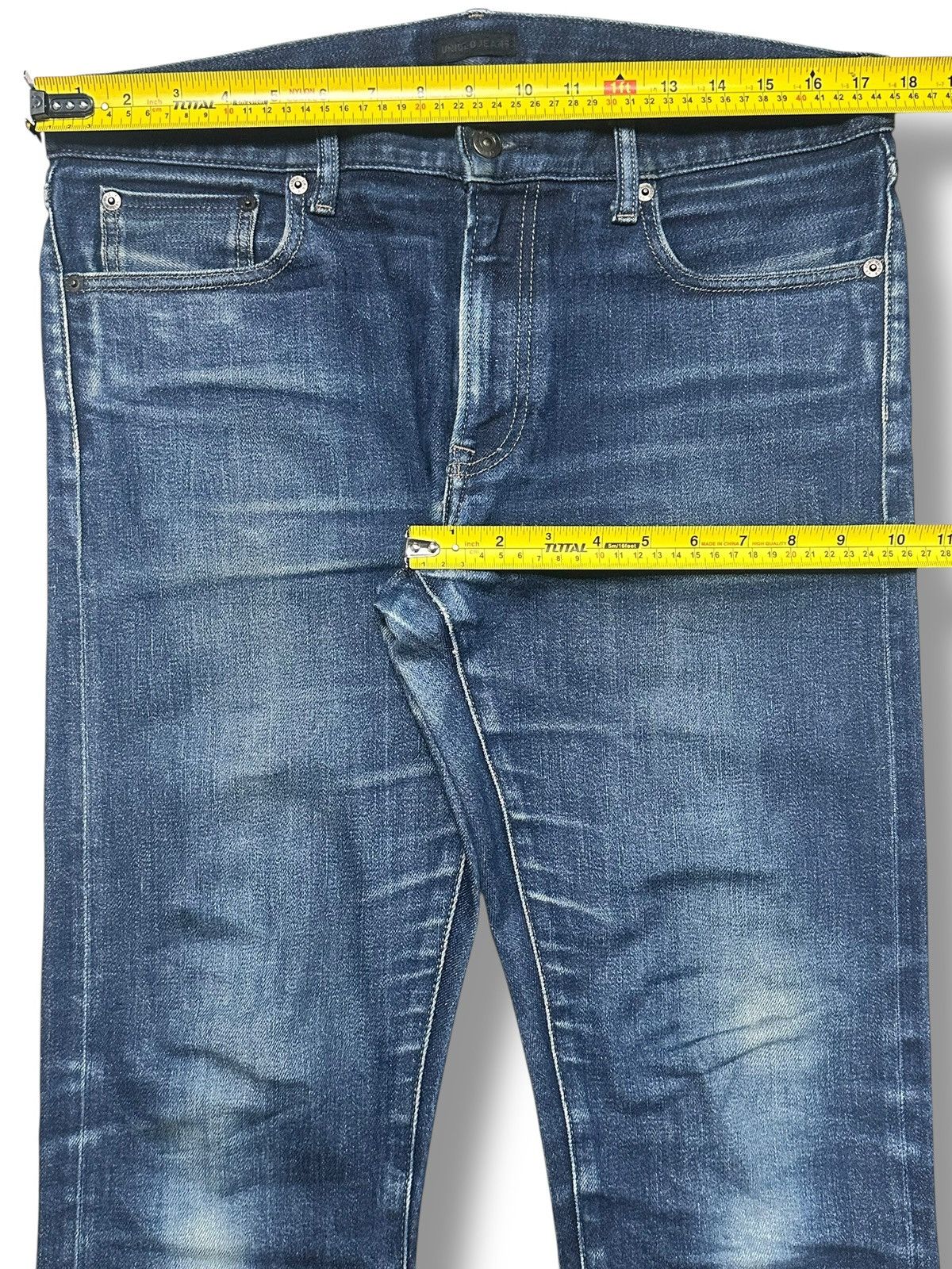 Uniqlo UNIQLO Selvedge Denim Kaihara Jeans SlimFit Style Faded Wash Size US 35 - 20 Thumbnail
