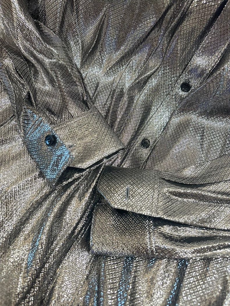 Celine CELINE size 40 Silkworm silk snake silver thread shirt Size US XXS / EU 40 - 3 Thumbnail