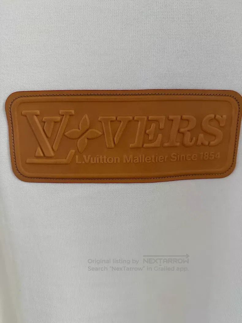 Louis Vuitton Louis Vuitton White leather label knit short sleeves Size US XL / EU 56 / 4 - 5 Thumbnail