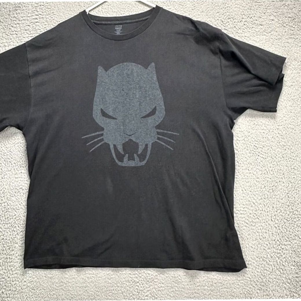 Vintage Marvel Shirt Adult 2XL Black 100% Cotton Crew Neck Tee Short Sleeve Mens Size US XXL / EU 58 / 5 - 2 Thumbnail