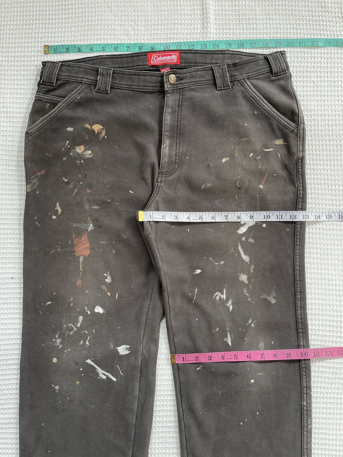 Coleman Rare🔥Vintage COLEMAN Painted Carpenter Pants Size US 39 - 12 Thumbnail