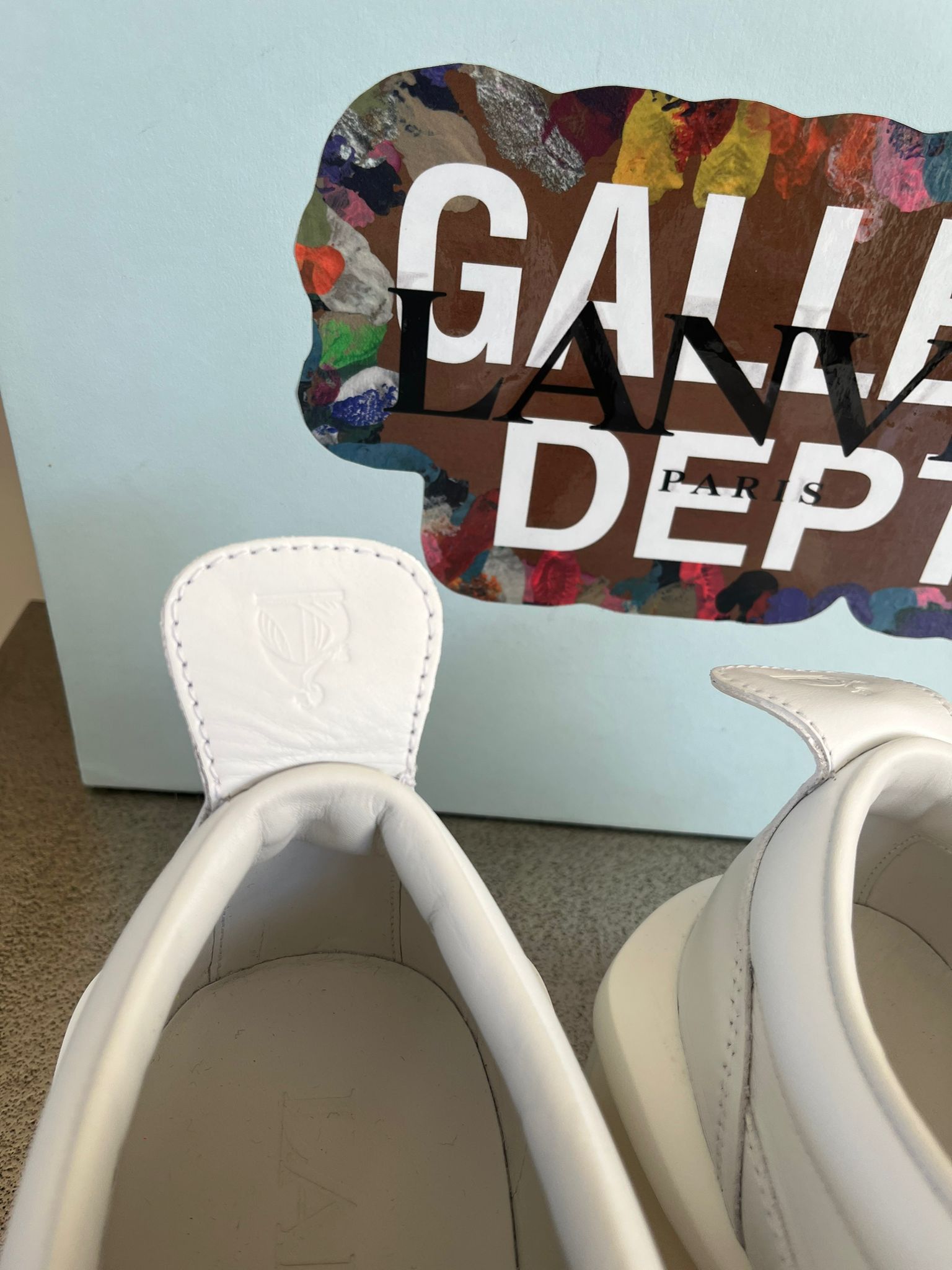 Gallery Dept. × Lanvin Paint Splatter Bump Sneakers in White Size US 12 / EU 45 - 17 Thumbnail