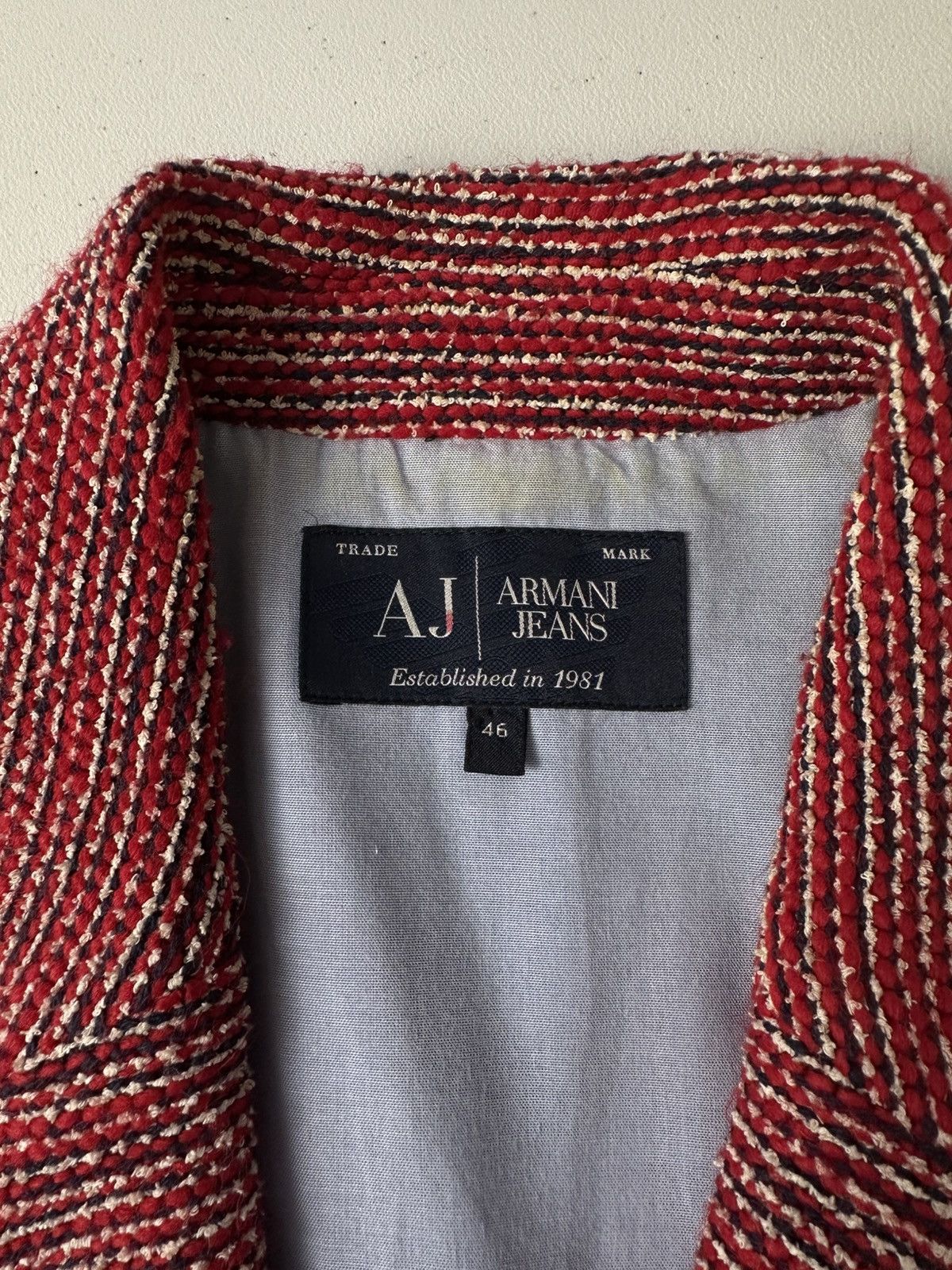Giorgio Armani Armani Jeans Knit Blazer Jacket Size L / US 10 / IT 46 - 9 Thumbnail