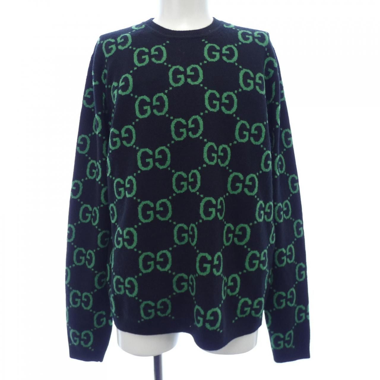 Gucci Gucci Gucci GG Wool Jacquard Sweater Cotton Tops 692900 XKCC5 DUTY FREE for USA Size ONE SIZE - 1 Thumbnail