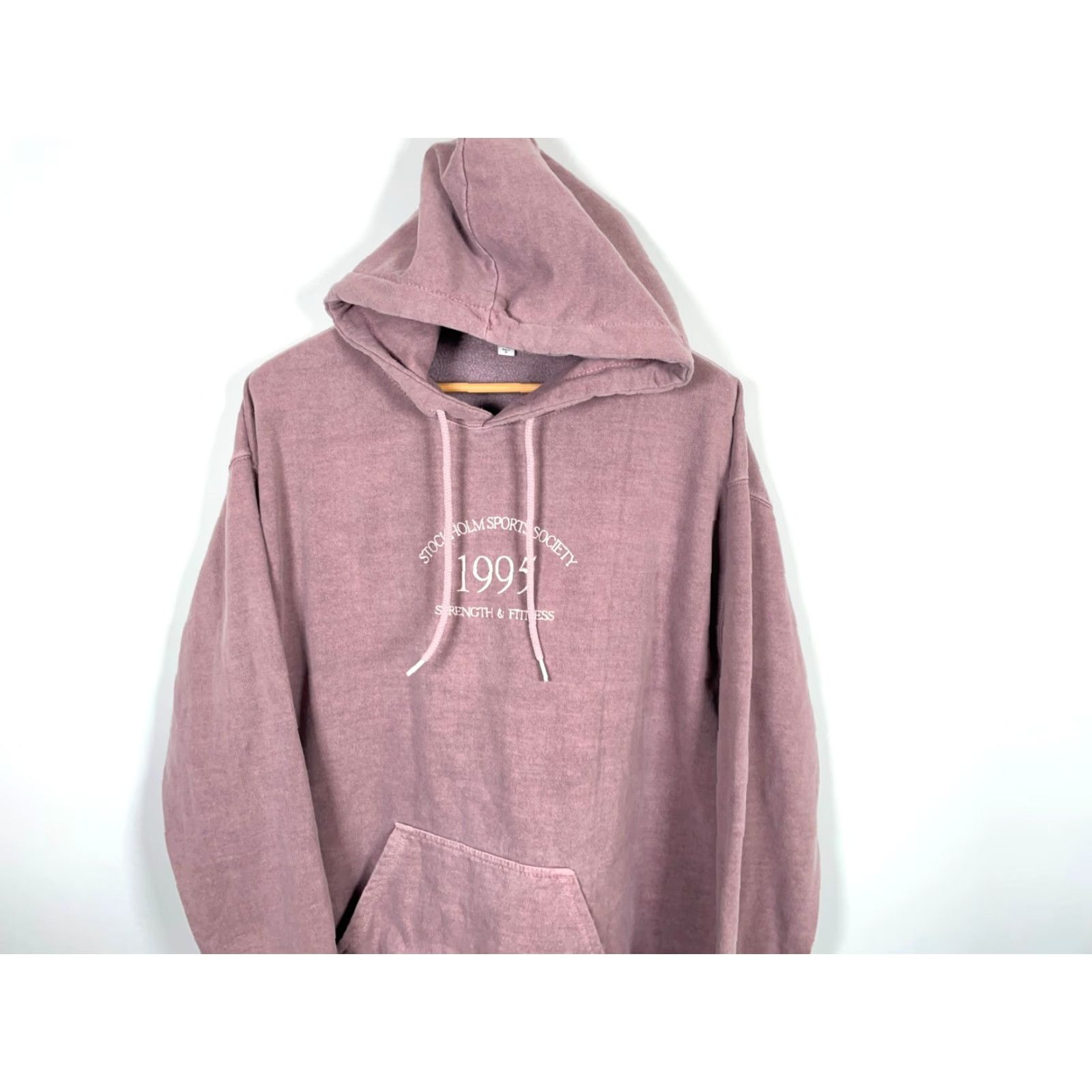 Topshop Topshop Hoodie Women's Large Mauve Stockholm Sports Society Hoodie Retro Womens Size L / US 10 / IT 46 - 4 Thumbnail