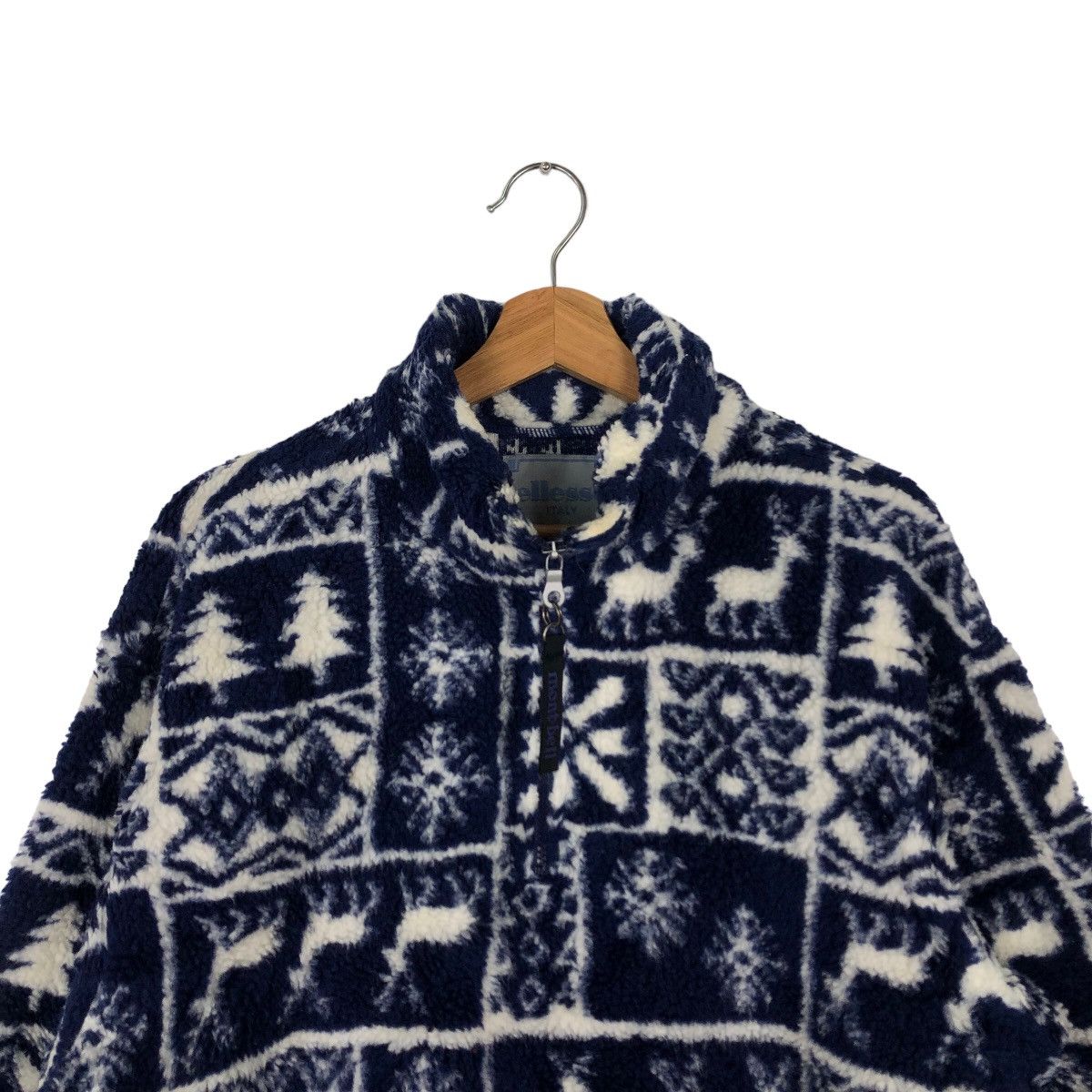 Japanese Brand VINTAGE FLEECE NAVAJO AZTEC DESIGN ELLESSE JAPAN Size US M / EU 48-50 / 2 - 2 Thumbnail