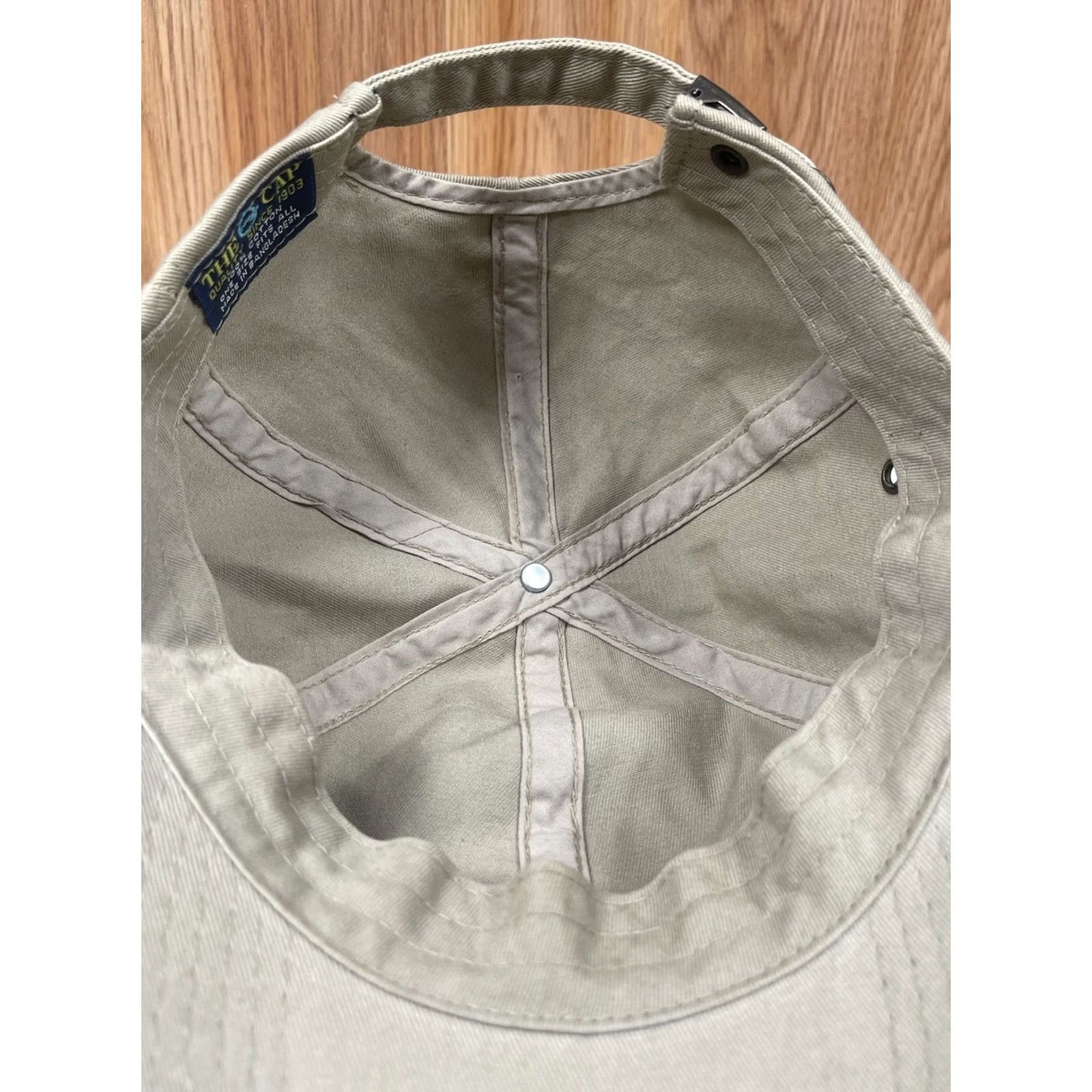 Vintage VINTAGE The G Cap Adjustable Strap Back Hat Cap One Size Beige 100% Cotton Pacific Headwear Mens Cap Beige Solid Cotton Cap Accessories Size ONE SIZE - 7 Thumbnail