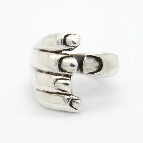 Jewelry Adjustable Carved Hand Rings Size ONE SIZE - 4 Thumbnail