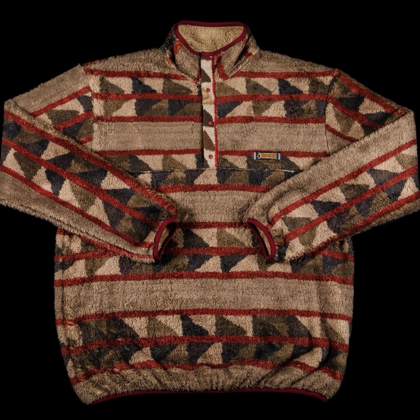 Kapital Kapital Pueblo Stripe Fleece Pullover Brown Size 4 Size US XL / EU 56 / 4 - 1 Thumbnail