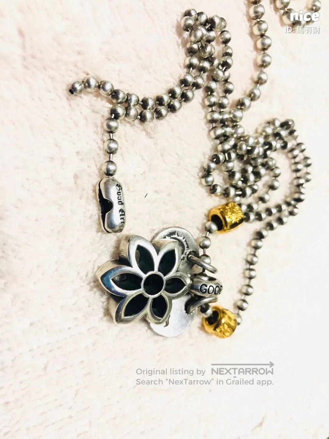 Bill Wall Leather bill wall leather gold bead necklace. Size ONE SIZE - 3 Thumbnail