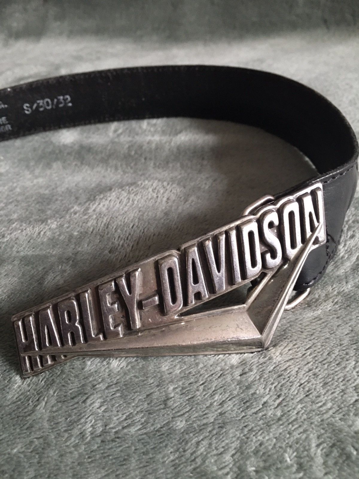 Harley Davidson × Vintage Harley Davidson Vintage Leather Belt USA Size S/30/32 Size 32 - 5 Thumbnail
