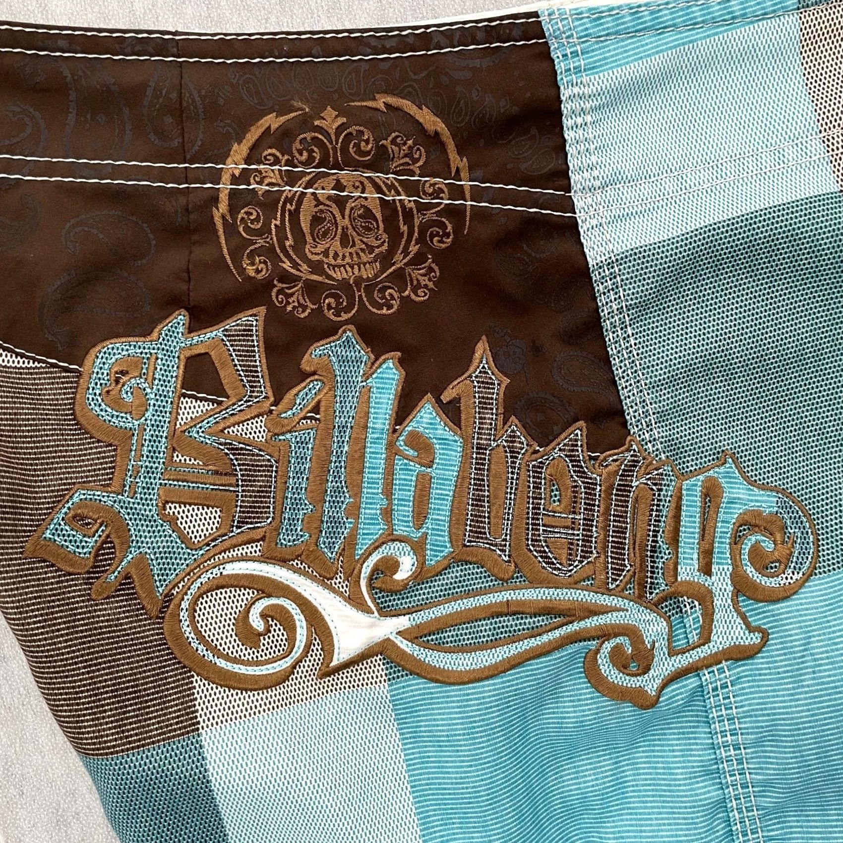 Billabong VINTAGE Billabong Board Shorts Adult 36 Blue Plaid Embroidered Surfing Mens Y2K Size US 36 / EU 52 - 6 Thumbnail