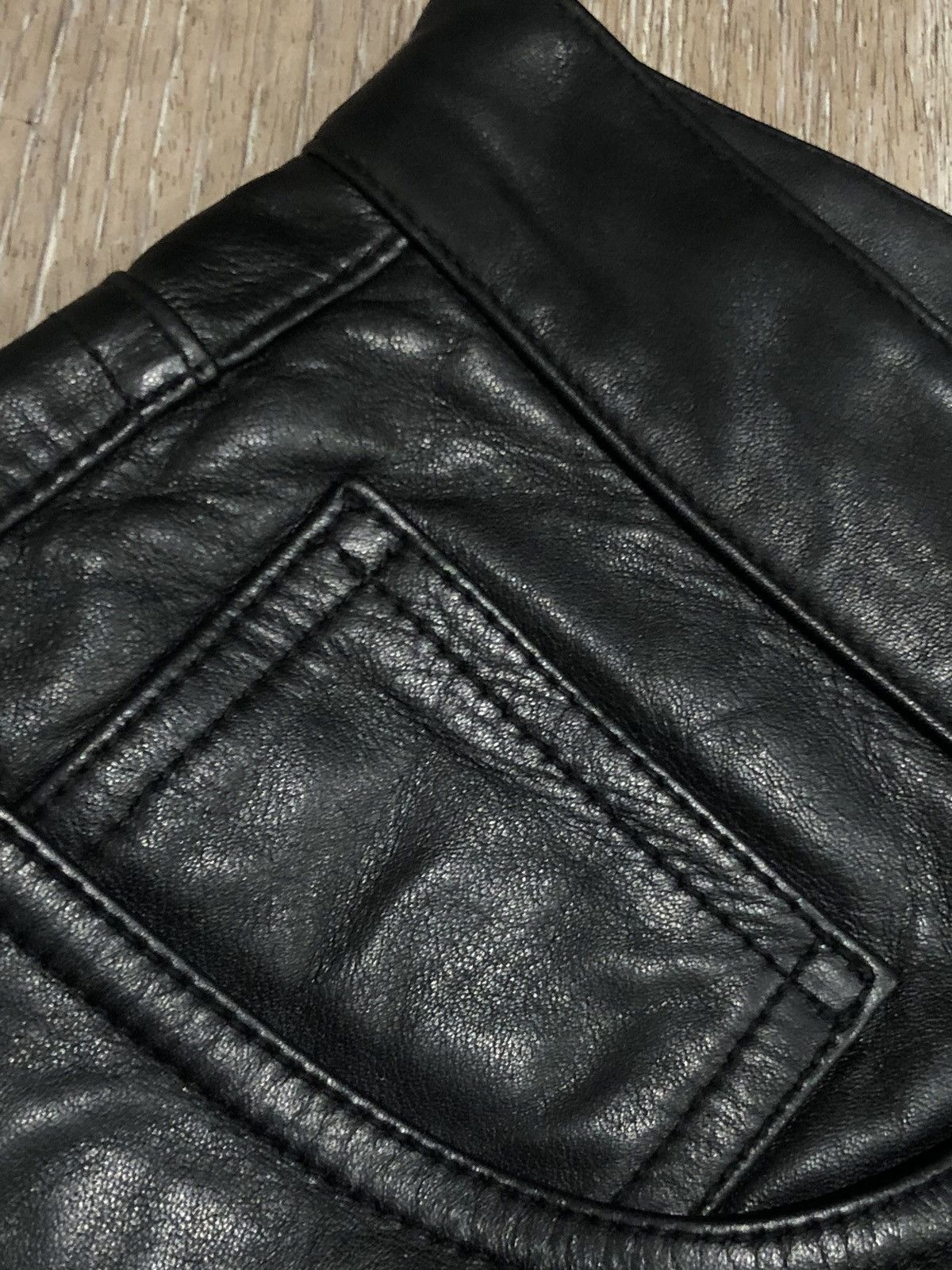Banana Republic × Vintage Vtg 90s Banana Republic Leather Five Pocket Pants Size US 30 / EU 46 - 8 Thumbnail