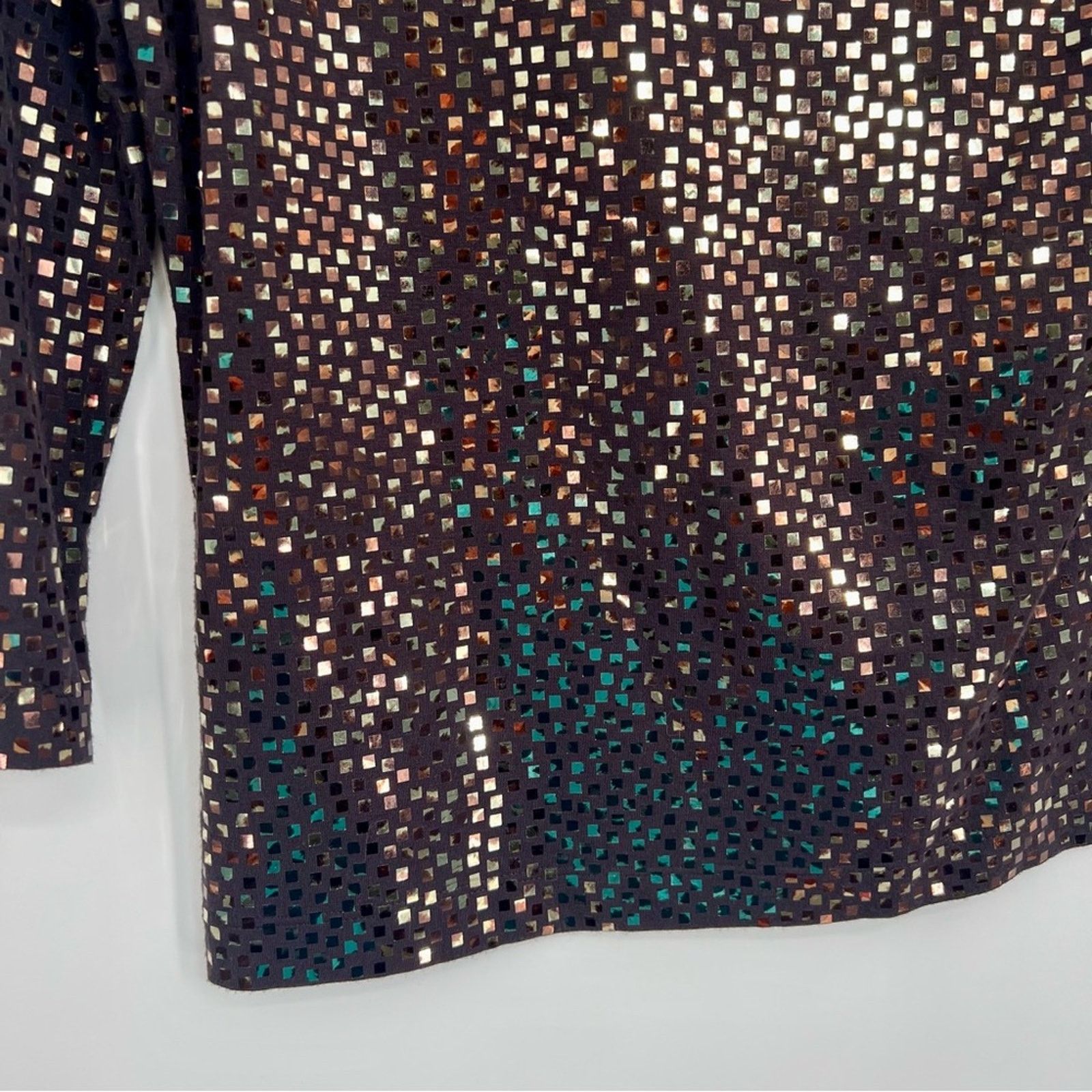St. John St.John V-Neck Sequins Embroidered T-Shirt Blouse Top Jersey Size M / US 6-8 / IT 42-44 - 5 Thumbnail
