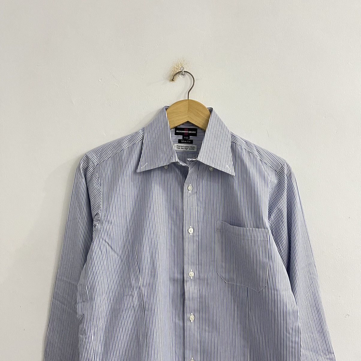 Alexander Julian Alexander Julian Formal Striped Slim Fit Button Up Size US M / EU 48-50 / 2 - 2 Thumbnail
