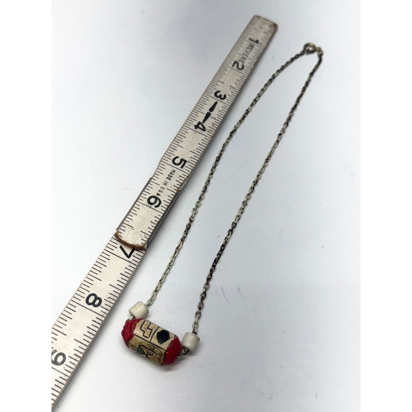 Vintage Vintage clay bead enamel chain necklace Size ONE SIZE - 5 Thumbnail