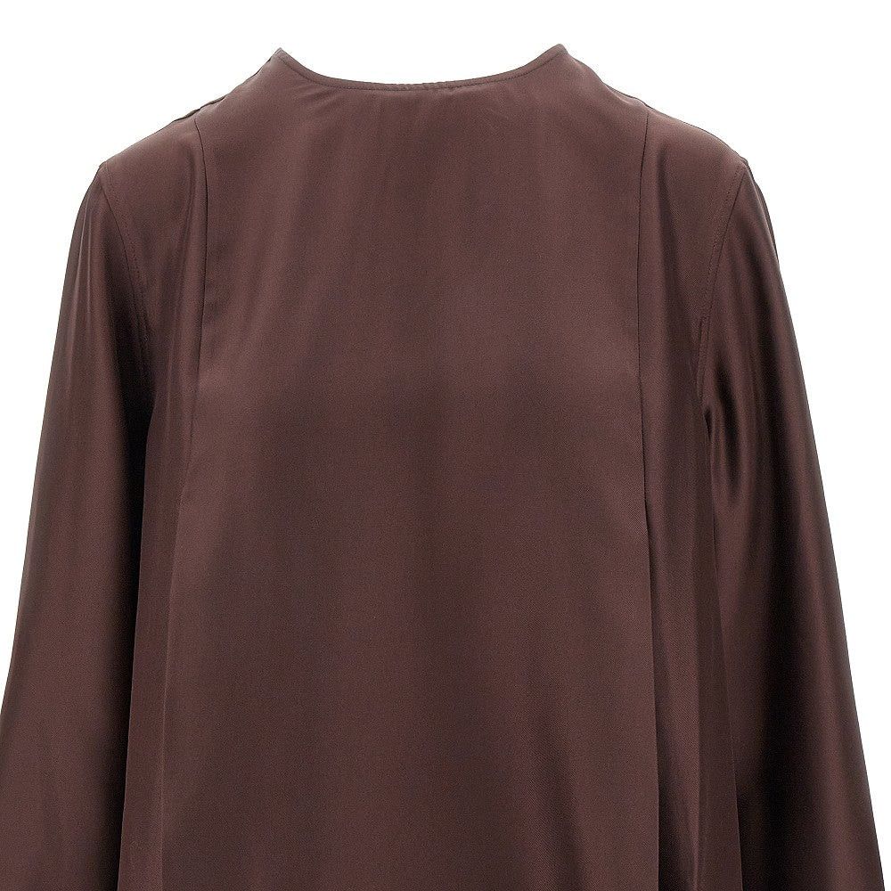 o1s22i1n1024 Silk Adalyn Blouse in Brown