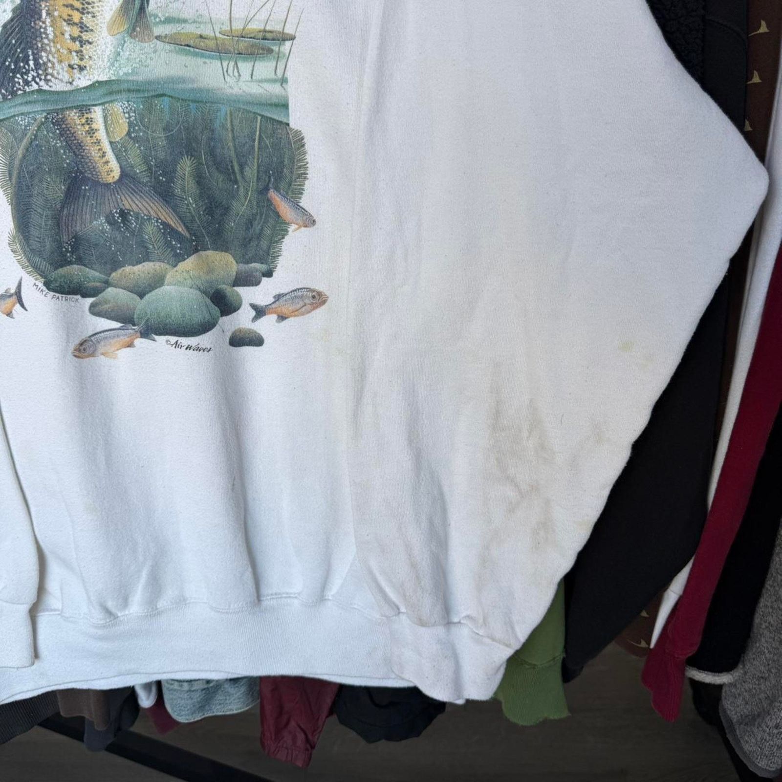 Other Vintage 90s Fishing Nature Sweatshirt White Size US XXL / EU 58 / 5 - 4 Thumbnail