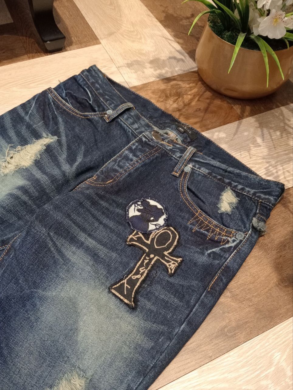 CIVARIZE CIVARIZE JAPAN PATCHED DENIM FLARED PANTS Size US 32 / EU 48 - 5 Thumbnail