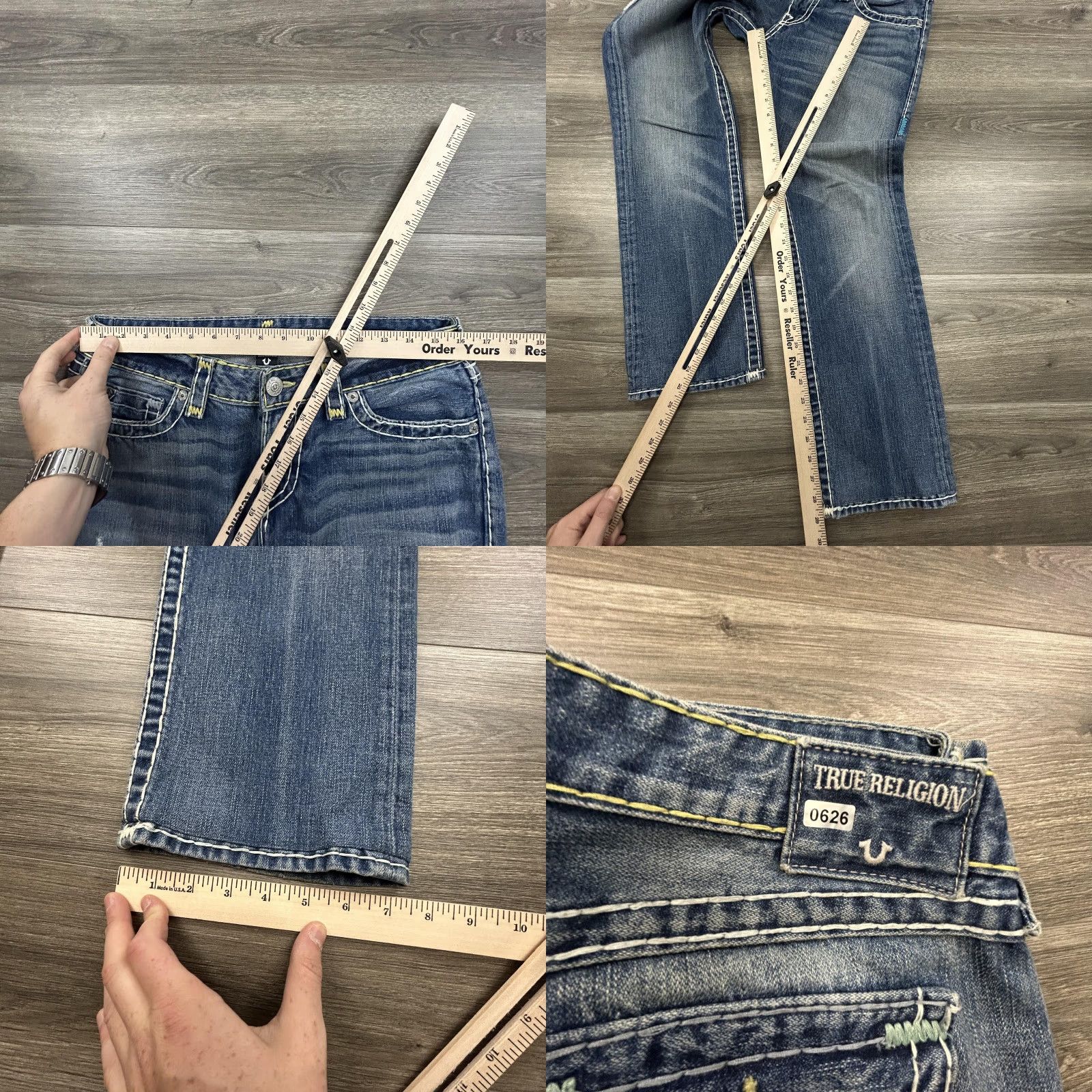 True Religion VINTAGE True Religion Jeans Womens 28 Billie Low Rise Straight Denim Blue 90s Pockets Jeans Womens Size 28" / US 6 / IT 42 - 8 Thumbnail
