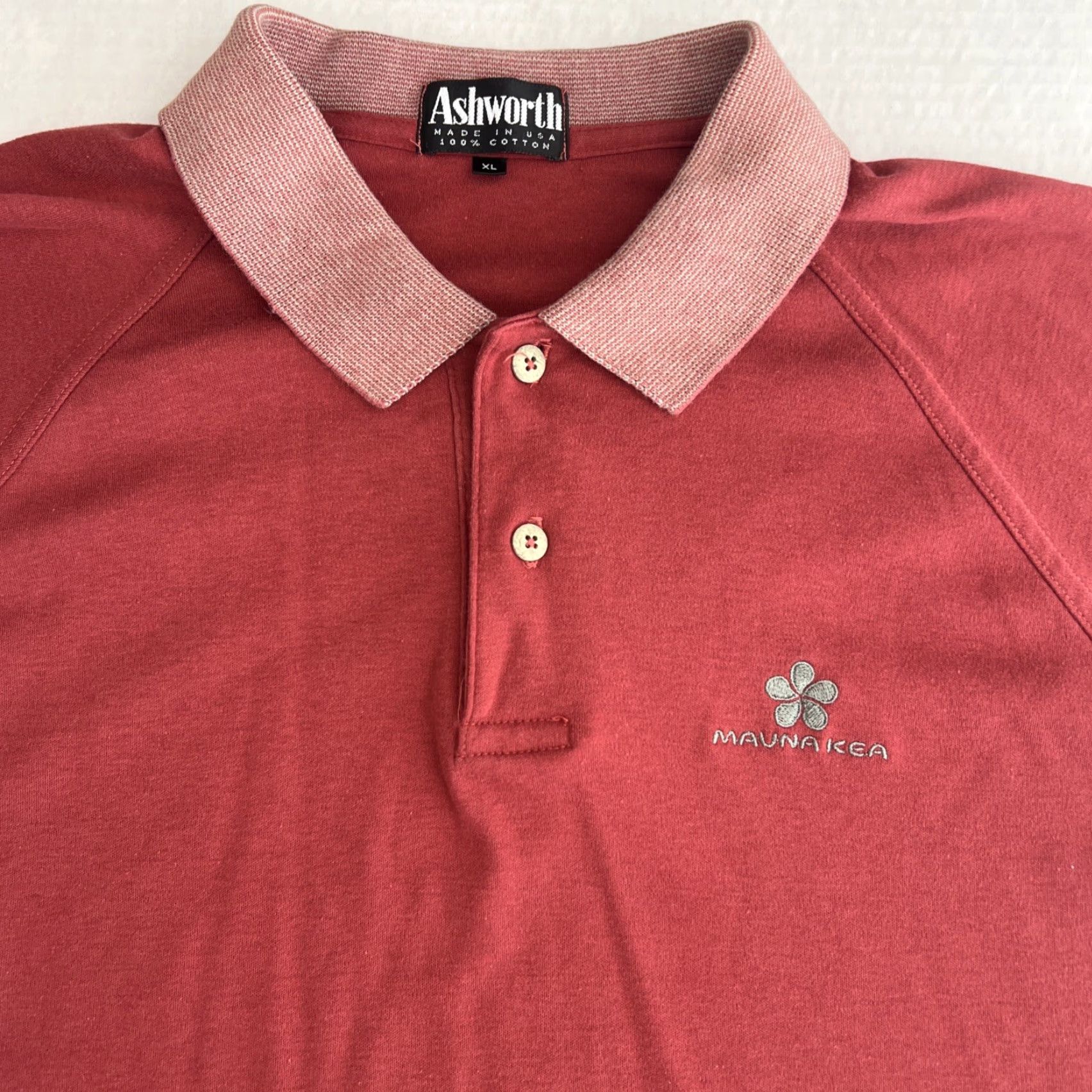 Vintage VINTAGE Ashworth Polo Shirt XL Adult Red Embroidered Logo Golf IV Hawaiian Beach Aloha 90s Mens Size US XL / EU 56 / 4 - 2 Thumbnail