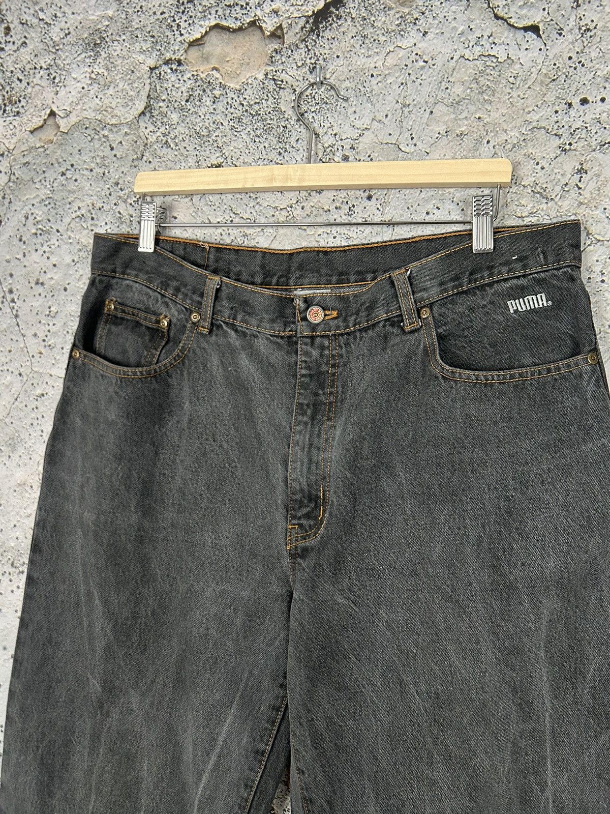 Puma Puma Vintage Baggy Denim Pants 90s Rap Streetwear Rare Size US 38 / EU 54 - 3 Thumbnail